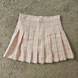 Kawaii Pastel Goth Pink Pleated Tennis Mini Skirt Cosplay School Girl